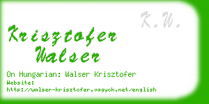 krisztofer walser business card
